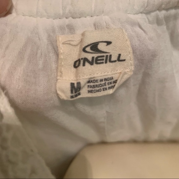 O'Neill Mamba Lace V Neck Mini Sun Dress White Boho Beach Size Medium - Picture 7 of 13